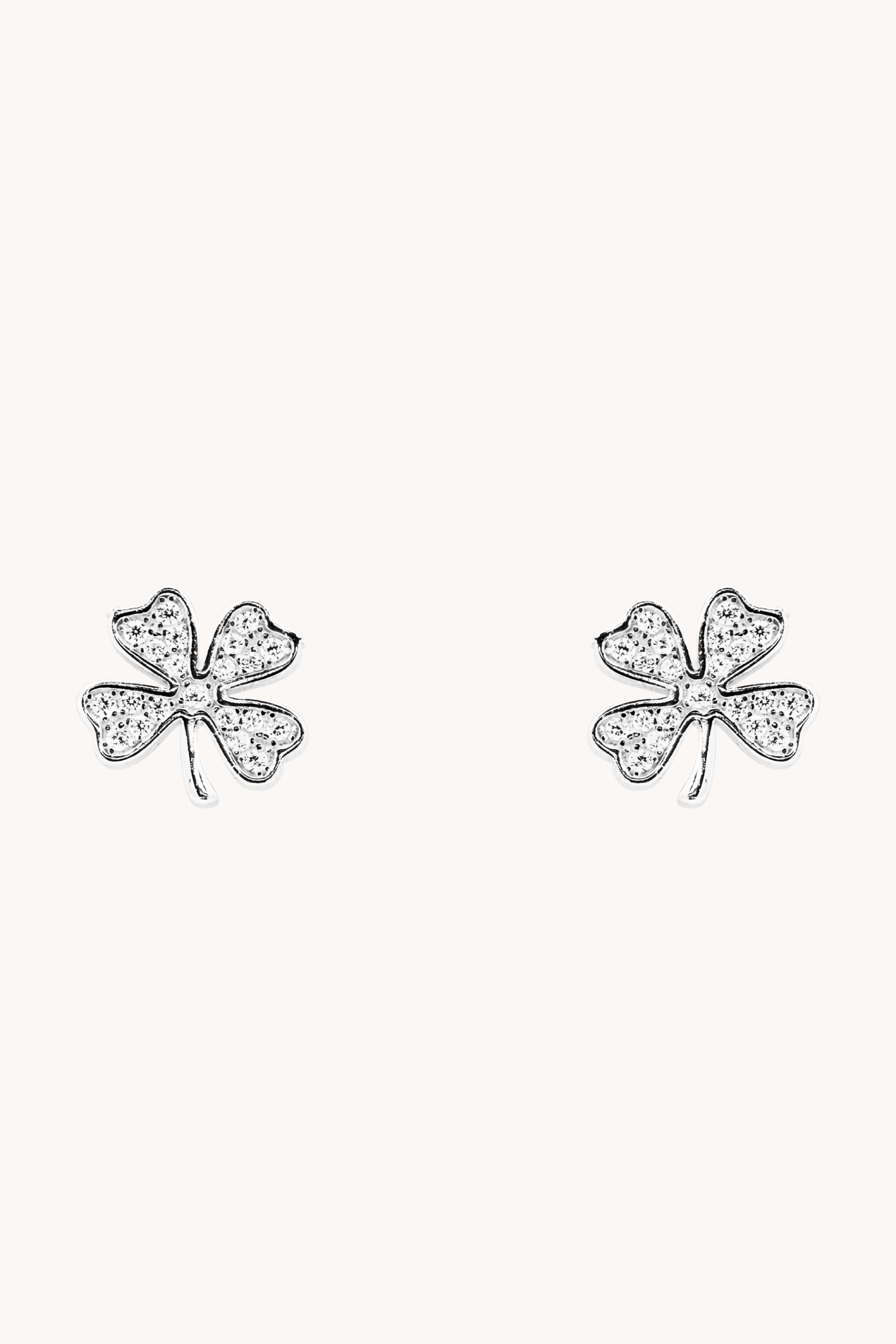 Lucky Clover Silver Studs