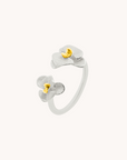 Orchid Silver Adjustable Ring