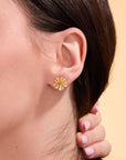 Parijatak Gold Stud Earrings