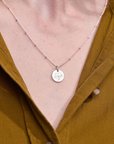 August Poppy Silver Birthflower Necklace