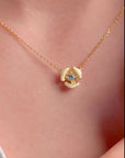Rosebud gold necklace