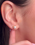 Cat Pearl Studs