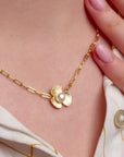 Broad Leaf Gold Necklace