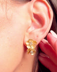 Sakura Bouquet Gold Stud