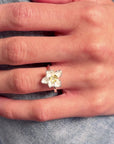 Daffodil Silver Adjustable Ring