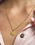February Iris Gold Birthflower Necklace