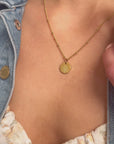 September Aster Gold Birthflower Necklace