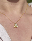 Lotus Blossom Gold Necklace