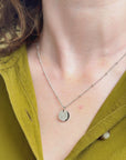 February Iris Silver Birthflower Necklace