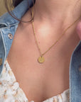 October Cosmos Gold Birthflower Necklace