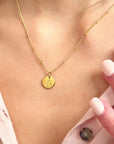 January Snowdrop Gold Birthflower Necklace