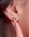 Butterfly Aquamarine Gold Studs