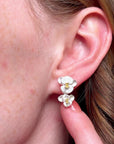 Orchid Silver Studs