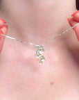 Cherry Blossom Silver Necklace