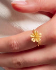 Parijatak gold adjustable ring