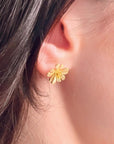Parijatak Gold Stud Earrings