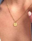 July Water Lily Gold Birthflower Necklace