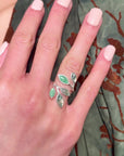 Fall Leaf Silver Adjustable Ring