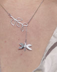 Dragonfly Silver Necklace