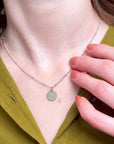 September Aster Silver Birthflower Necklace