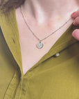 April Daisy Silver Birthflower Necklace