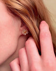 Parijatak Silver Stud Earrings