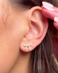 Petite Bow Gold Studs