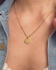 November Chrysanthemum Gold Birthflower Necklace