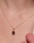 London Blue Topaz Oval Pendant With Chain