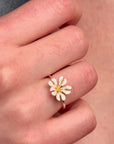 Parijatak silver adjustable ring