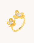 Sakura Bouquet Gold Adjustable Ring