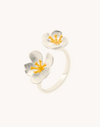 Sakura Bouquet Silver Adjustable Ring