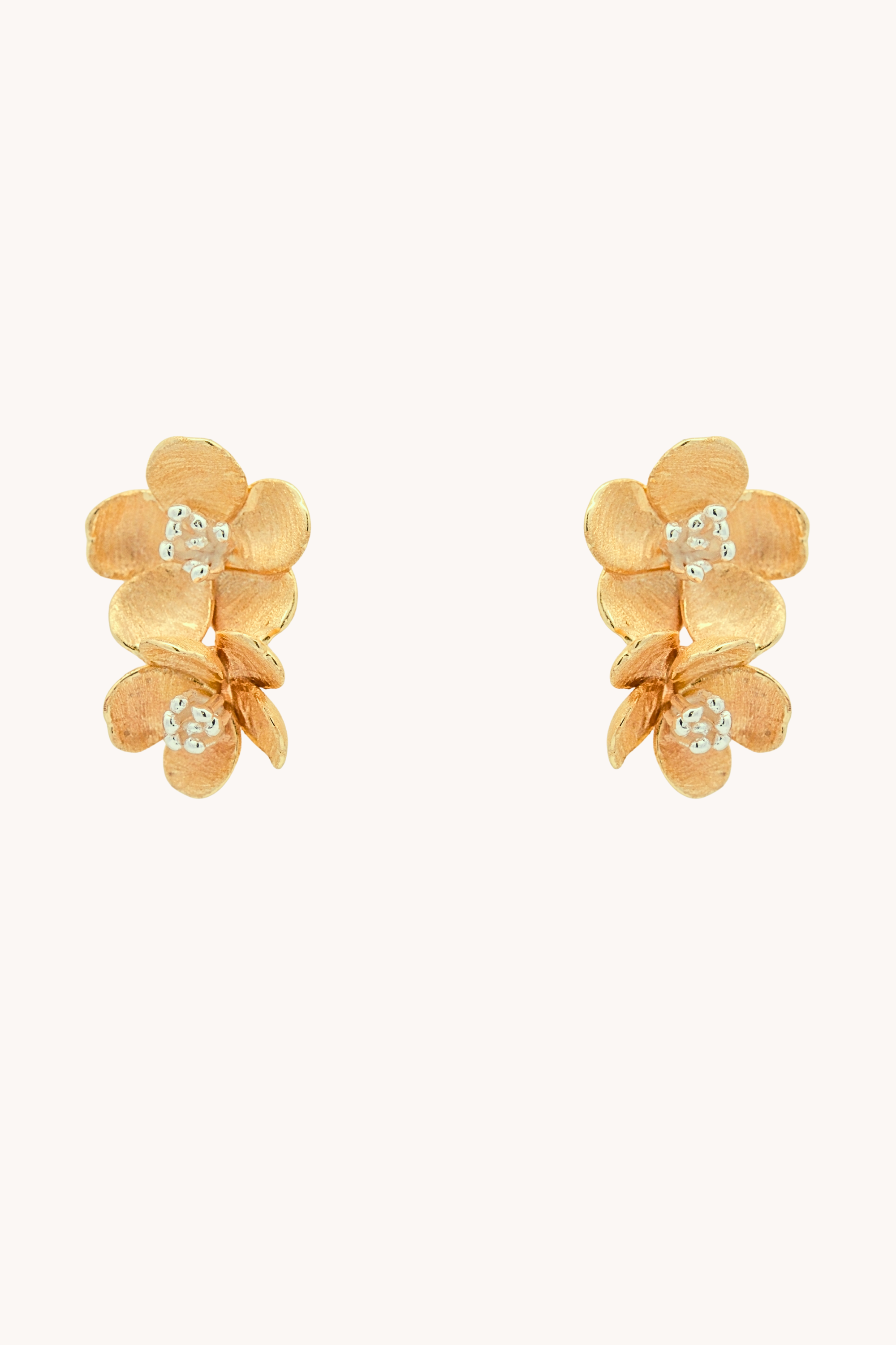 Sakura Bouquet Gold Stud