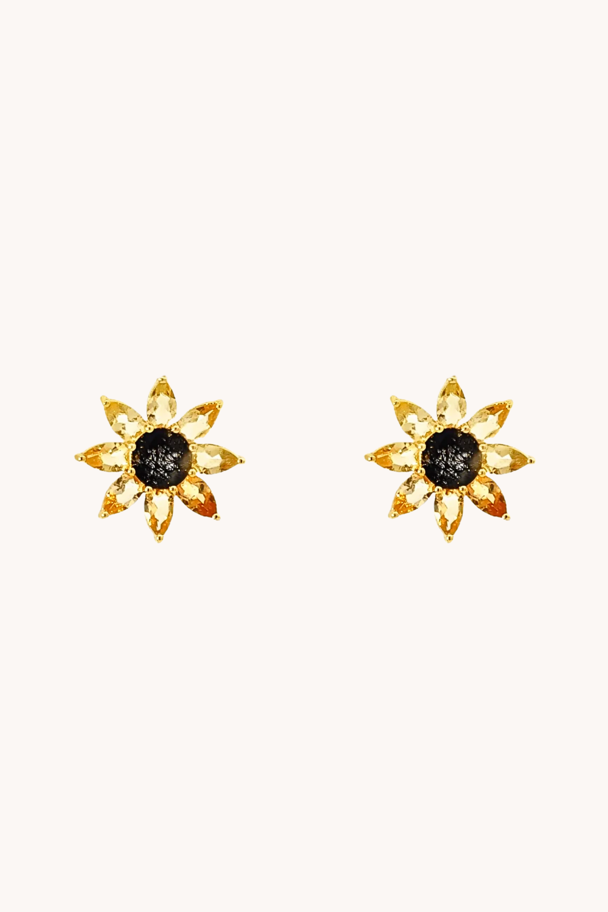 Sunflower Gold Stud Earrings