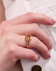 Citrine Timeless Gold Adjustable Ring