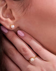 Cat Pearl Studs