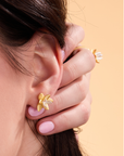 Lotus Blossom Gold Adjustable Ring