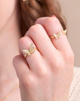 Dancing Butterfly Gold Necklace