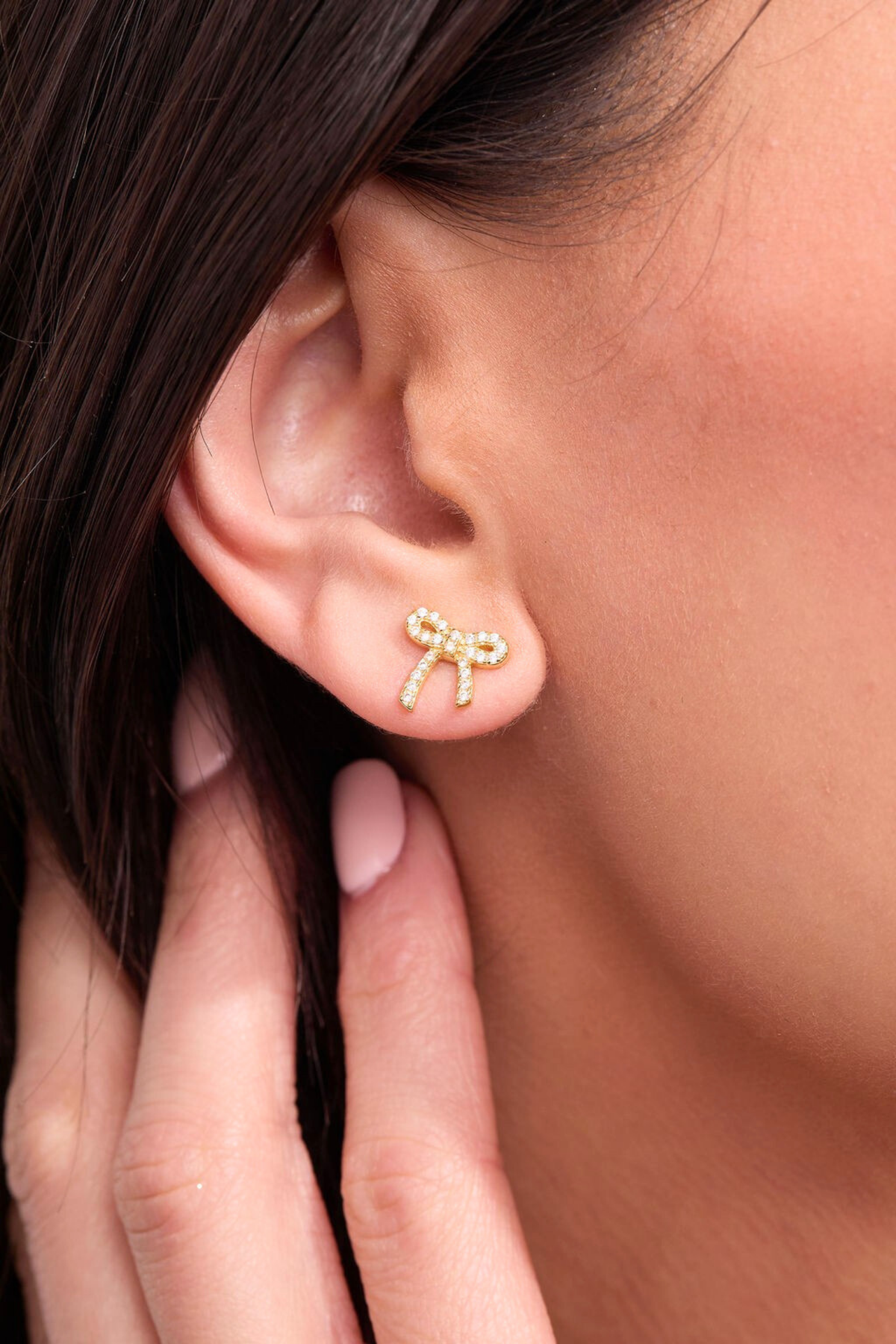 Petite Bow Gold Studs