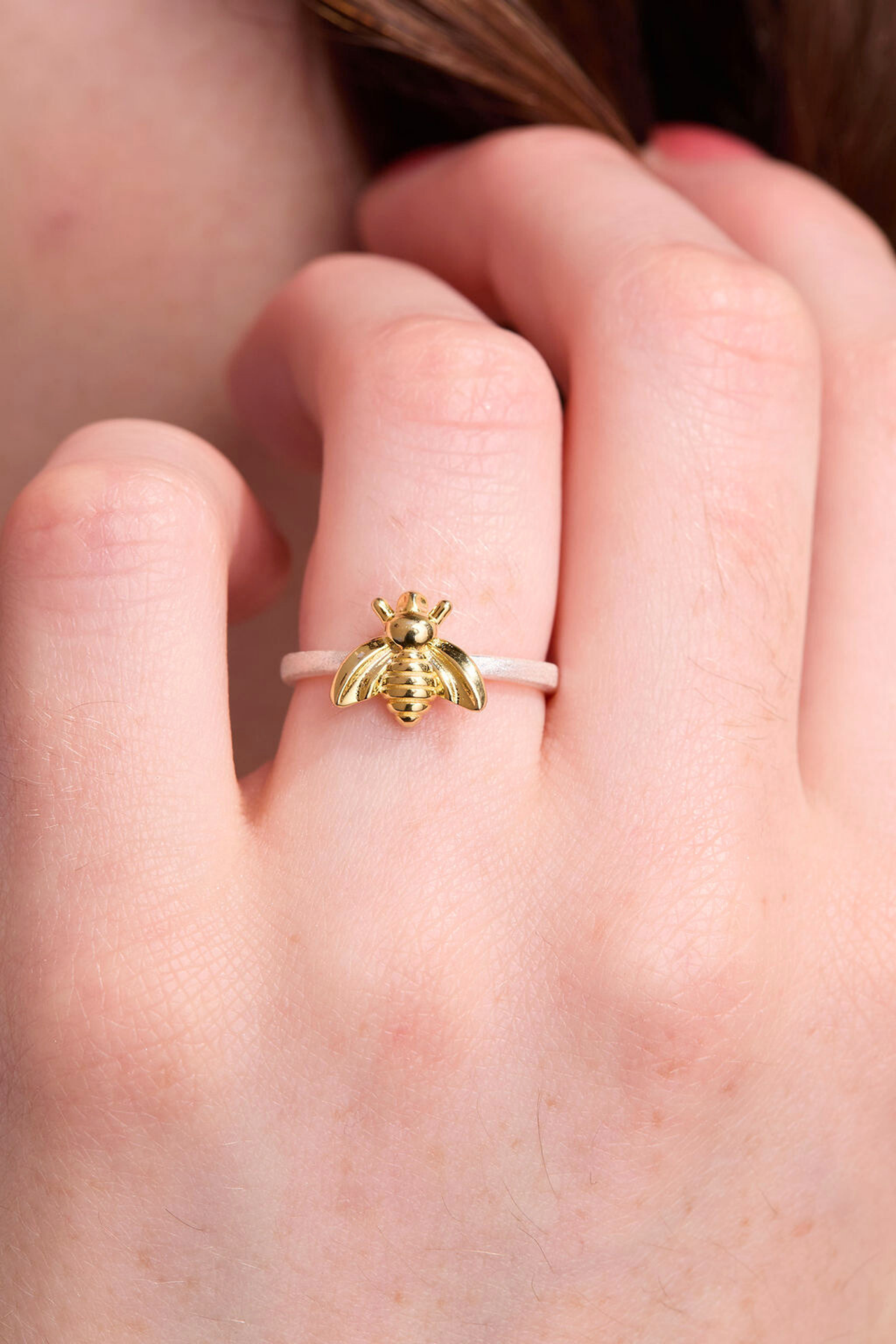 Bumbling Bee Gold Adjustable Ring