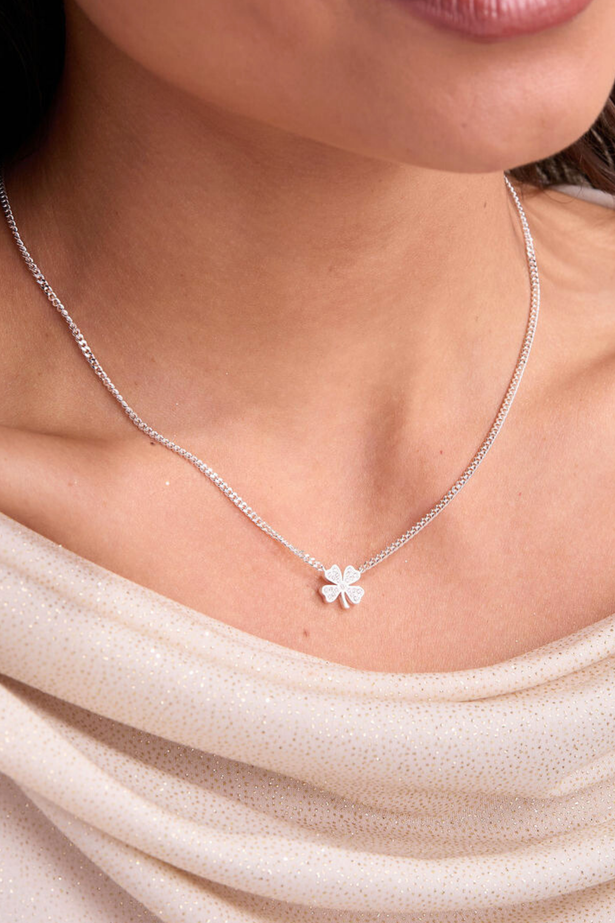 Lucky Clover Silver Necklace