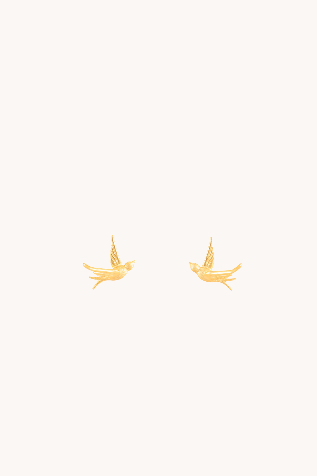 Bird Gold Stud Earrings
