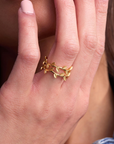 Delicate Vine Gold Adjustable Ring