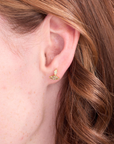 Autumn Marquise Leaf Gold Stud
