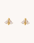 Bumblebee Gold Stud Earrings