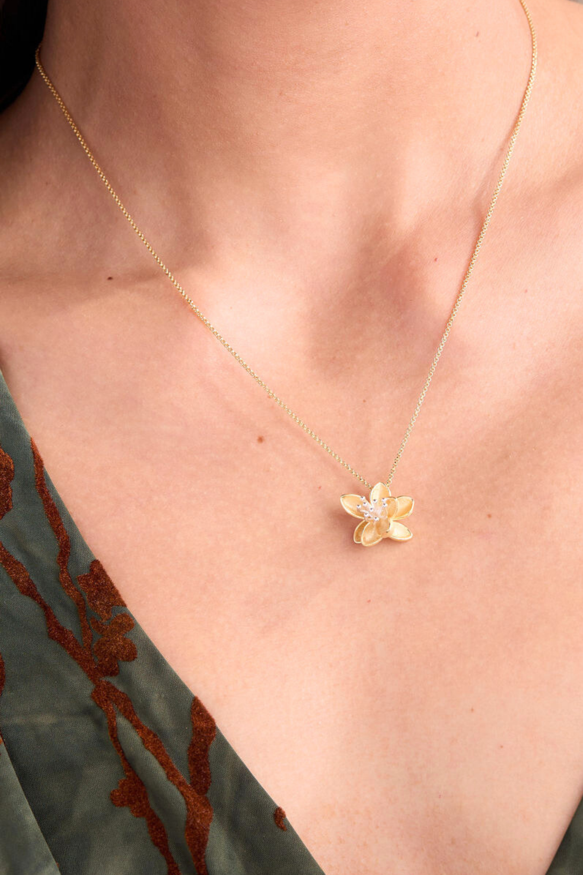 Lotus Gold Necklace