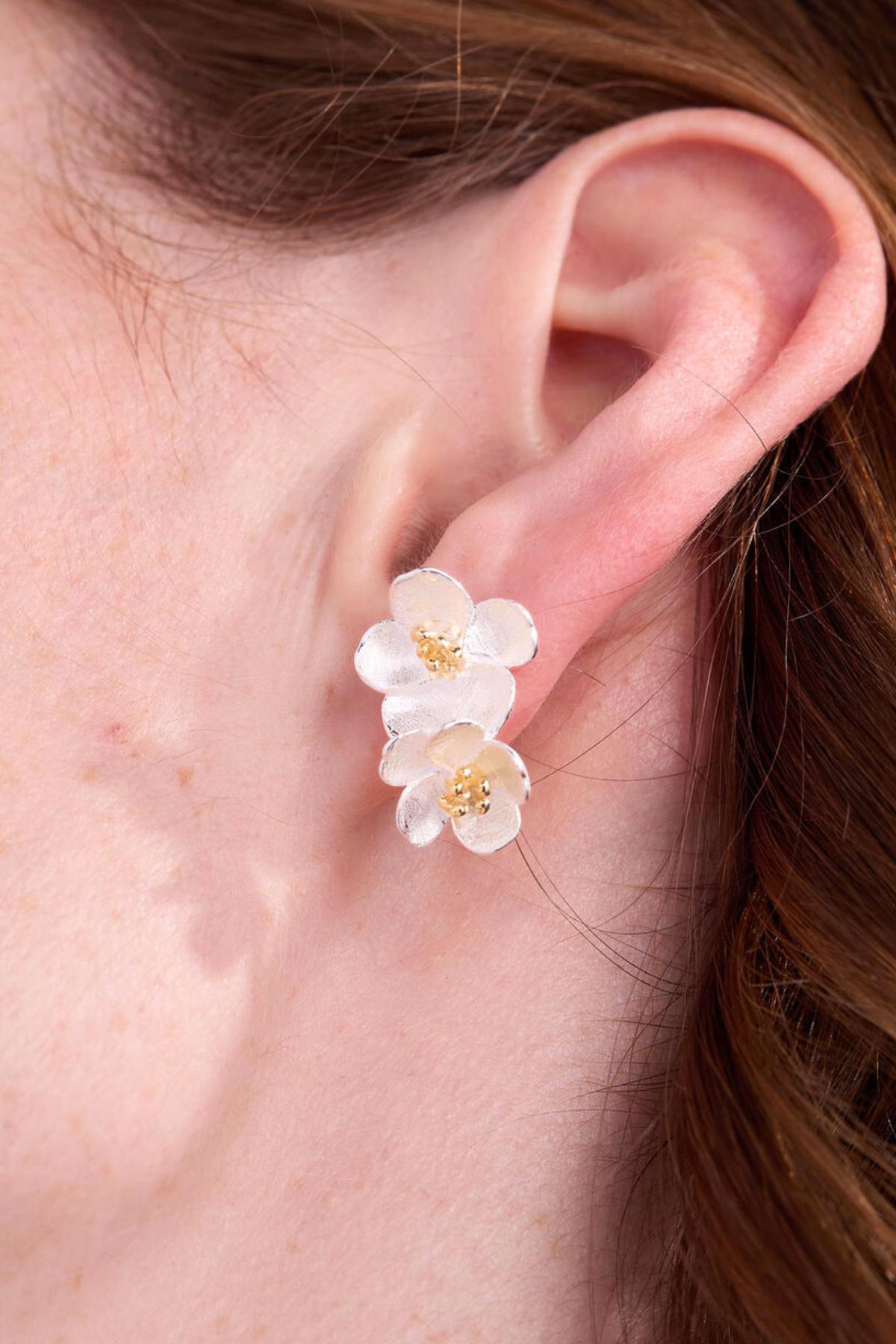 Sakura Bouquet Silver Studs