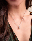 Elegant Silver Tulip Necklace