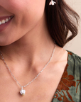 Elegant Silver Tulip Necklace
