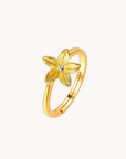 Summer Lily Gold Adjustable Ring